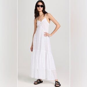 ISABEL MARANT ETOILE SABBA WHITE COTTON MAXI DRESS SIZE FR 38 / US 6 NWTS!